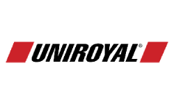 A black and white image of the uniroyal logo.